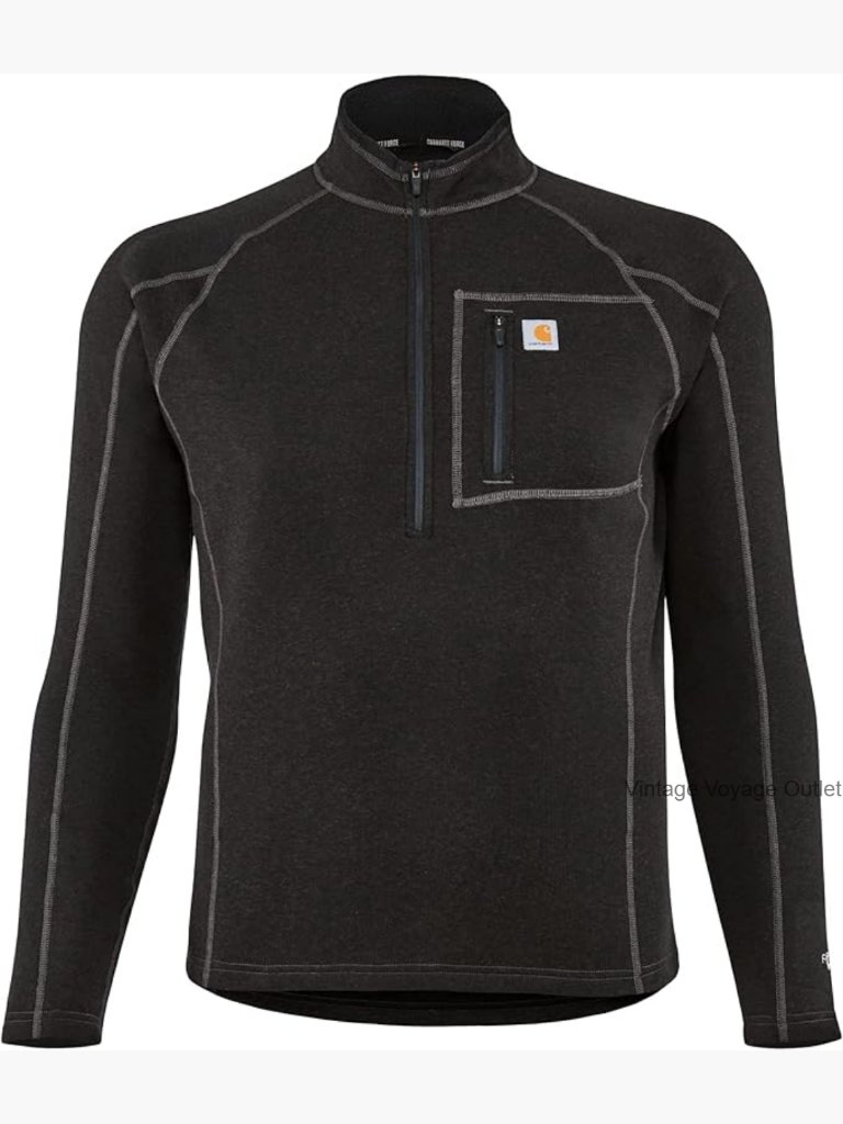 Heavyweight Wool-Blend Fleece Base Layer Quarter-Zip Mock Neck Top